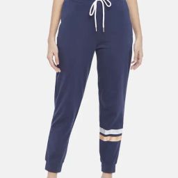 Ajile by Pantaloons Navy Cotton Striped Sports Track Pants-picture-33