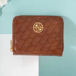 Carlton London Brown Textured Zip Around Wallet for Women-image-46