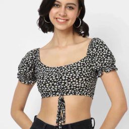 VASTRADO Black Printed Top-image-8