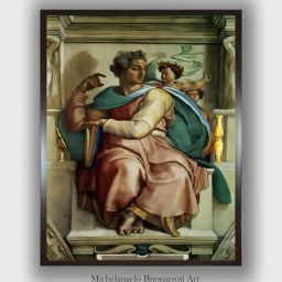 The Art House Beige Ceiling Frescos after Restoration Wooden Framed Painting Wall Art-image-1