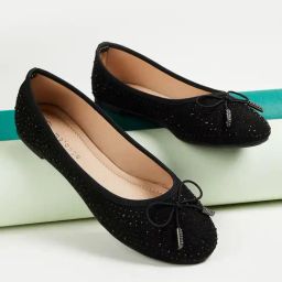 Melange by Lifestyle Women's Black Flat Ballets-picture-13