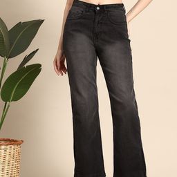 Mast & Harbour Women Straight Fit High-Rise Light Fade Stretchable Jeans-image-25
