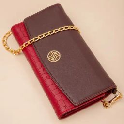 Carlton London Red Animal Effect Wallet for Women-image-9