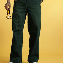 glitchez Men Modern Street Light Fade Loose Bootcut Fit Jeans-image-88