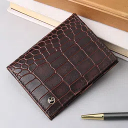 Van Heusen Men Textured Leather Two Fold Wallet-16