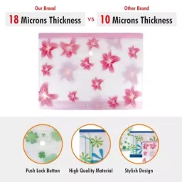 POLEN Fullscape Folder File 18 Microns Poly Plastic Button Bag Flower Design Multicolor (Pack of 24) image 4
