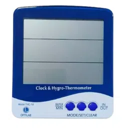 Japsin Instrumentation Optilab Digital Thermo-Hygrometer & Clock Indoor: -10 to 50°C Range, JIPL-THC-10 image 3