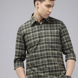 Van Heusen Sport Pure Cotton Slim Fit Checked Casual Shirt-picture-29