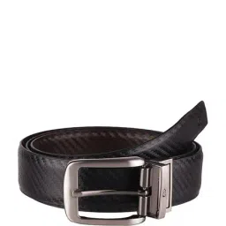 Kara Black & Dark Brown Textured Reversible Belt-image-69