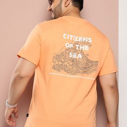 Sztori Plus Size Printed Pure Cotton T-shirt-53
