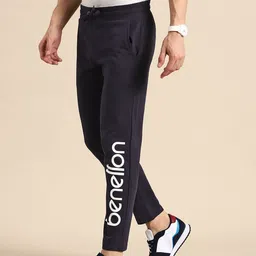 United Colors of Benetton Men Pure Cotton Brand Logo Printed Track Pants-image-59