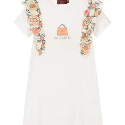 AIGNER Girls Floral Print Ruffles T-shirt Dress-image-22