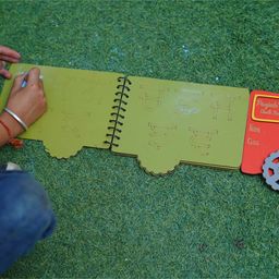 The Funny Mind Truck Shaped Wooden Reusable and Traced Punjabi Writing Practice Chalk Book For Kids and Pre Learner - Punjabi-image-97