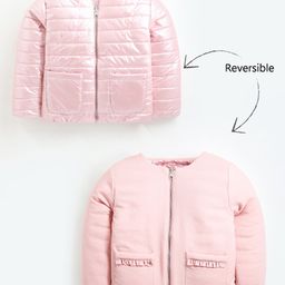 Cherry Crumble By Nitt Hyman Full Sleeves Solid Fluffable Quilted Reversible Jacket -Pink-picture-39