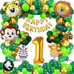 Bubble Trouble Jungle Theme 1st Birthday Decoration - Pack of 71-image-75