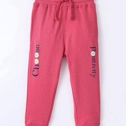 Doreme Single Jersey Full Length Track Pants Text Print - Chalk Pink-image-6