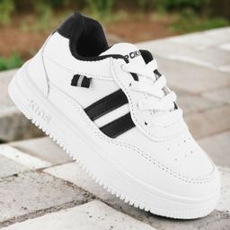 Lil Lollipop Placement Striped Lace Up Shoes - White-image-70