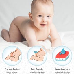 Sparkle Joy Washable & Reusable Cloth Diapers/Nappies Combo Pack of 2 Free size With 2 organic cotton White inserts - Red & Pink image 2