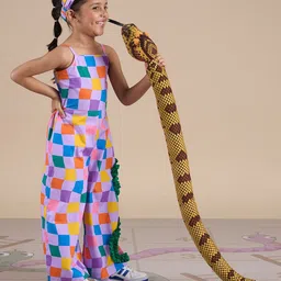 LIL DRAMA Girls Printed Basic Jumpsuit-44