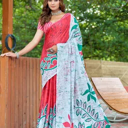 Suha Multi Pure Cotton Printed Bagru Sarees-picture-41