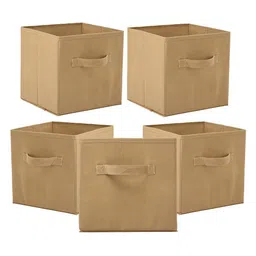 Kuber Industries Beige 5 Pieces Drawer Organisers-5