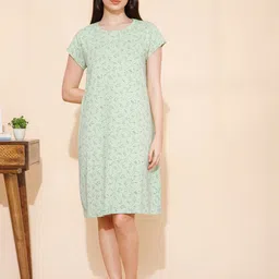 Mushy Mod Women Printed Pure Cotton Nightdress-image-28