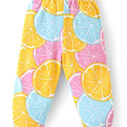 Babyhug Interlock Bootie Full Length Leggings with Polka Dots & Tropical Theme Print Pack of 3 - Multicolour image 5