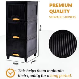 Aura Black Set of 6 Regular Multi-Utility Organisers image 3