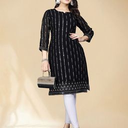 WEAVETECH IMPEX Women Embroidered Knee-Length Kurta-32