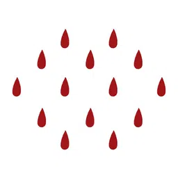 Comet Busters 14 Pcs Reusable Teardrop-Shaped Designer Bindis - Red image 2