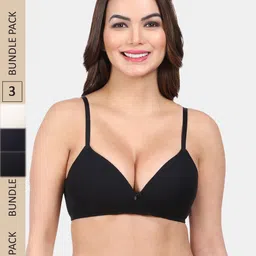 Amour Secret Pack Of 3 Medium Coverage Lightly Padded All Day Comfort Seamless T-Shirt Bra-picture-55