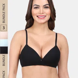 Amour Secret Pack Of 3 Lightly Padded Seamless All Day Comfort T-shirt Bra-picture-12