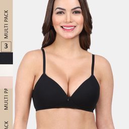 Amour Secret Pack Of 3 Lightly Padded Seamless All Day Comfort T-shirt Bra-image-19