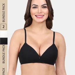 Amour Secret Pack Of 2 Medium Coverage Lightly Padded All Day Comfort Seamless T-Shirt Bra-21