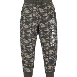 PLUM TREE Boys Camouflage Printed Cotton Mid Rise Jogger-image-13