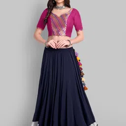 Mera Rang Flared Maxi Skirt-image-64