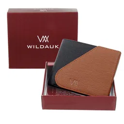 WILDAUK Men Textured PU Three Fold Wallet-3