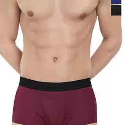 LOGGERHEAD Pack Of 3 Cotton Short Trunks LHMT002-Black-Blue-Maroon-image-61