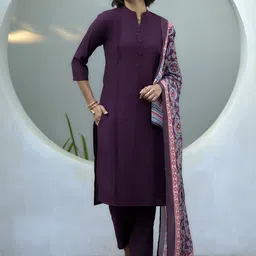 SHREE LAXMINARAYAN EXPORT Women Regular Liva Kurta with Trousers & With Dupatta-picture-47