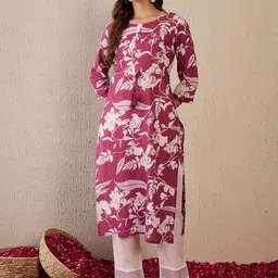 Indo Era Women Floral Printed Floral Kurta-picture-45