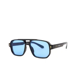 TAMZY Unisex Black Lens & Black Square Sunglasses with-image-30