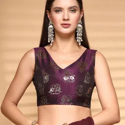 Oomph! Women Non Padded V Neck Saree Blouse-picture-6