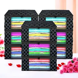Aura Black Set of 6 Regular Multi-Utility Organisers-13