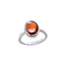 GenZcomplex Silver-Plated Brass Garnet Finger Ring-image-93