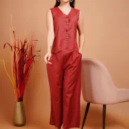 Boholyfe V-Neck Pure Cotton Waistcoat & Trousers-picture-16