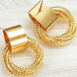 ONUYX Gold pleated Earrings-image-77