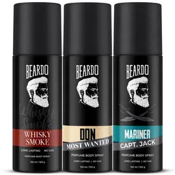 BEARDO Men Set Of 3 Deo- Don Most Wanted + Mariner Capt. Jack + Whiskey Smoke - 120ml Each-6