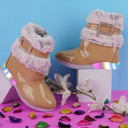 BAESD Mid Top Winter Boots With LEDLight-image-0
