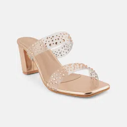 DressBerry Embellished Party Block Sandals-49