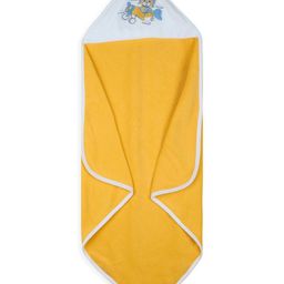 My Milestones Yellow Aviator Benny Embroidered Terry Cotton 550 GSM Hooded Towel-image-70